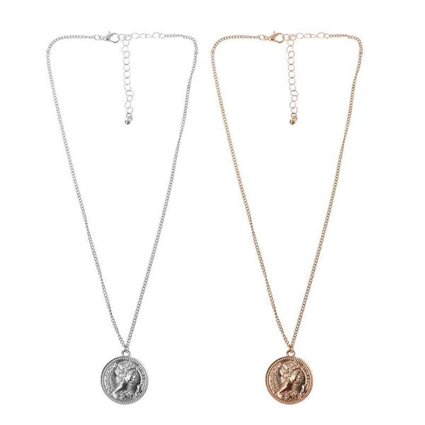 pendant necklaces simple portrait charm canadian round coin necklace for women jewelry 13md, Silver
pendant necklaces simple portrait charm canadian round coin necklace for women jewelry 13md, Silver