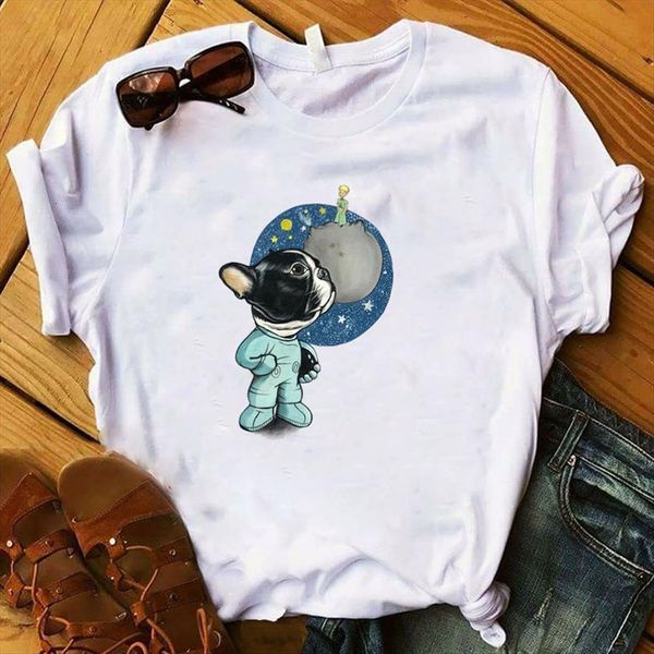 graphic dog print short sleeve womens t shirt o neck loose ladies summer tee clothes, White
graphic dog print short sleeve womens t shirt o neck loose ladies summer tee clothes, White