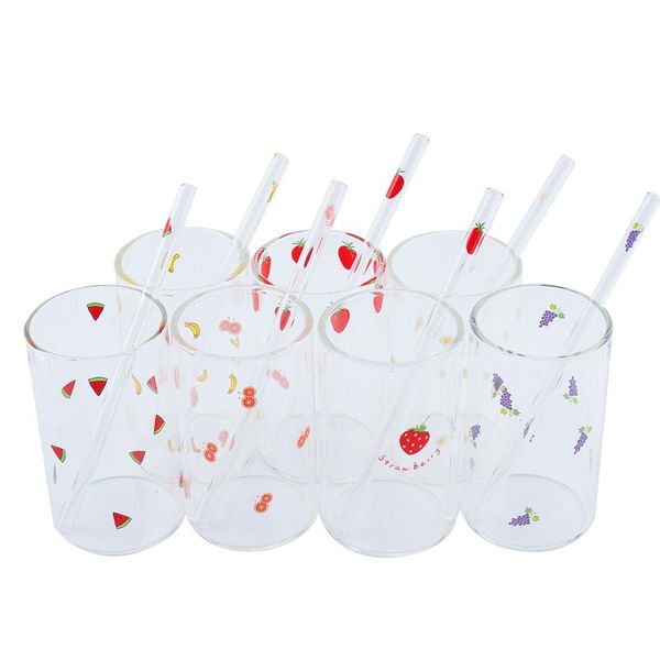 wine glasses 300ml strawberry cute nordic glass cup with straw creative transparent water student milk heat resistant
wine glasses 300ml strawberry cute nordic glass cup with straw creative transparent water student milk heat resistant