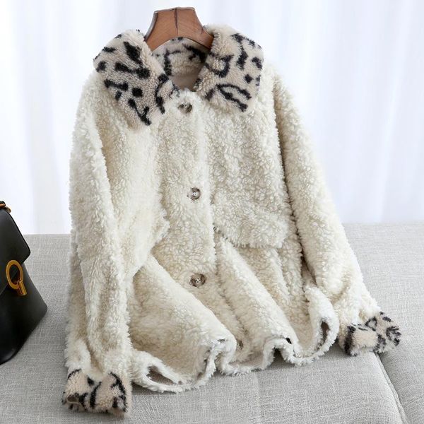 women's fur & faux jacket real wool female autumn winter coat women clothes 2021 korean vintage sheep shearling manteau femme zt4368, Black
women's fur & faux jacket real wool female autumn winter coat women clothes 2021 korean vintage sheep shearling manteau femme zt4368, Black