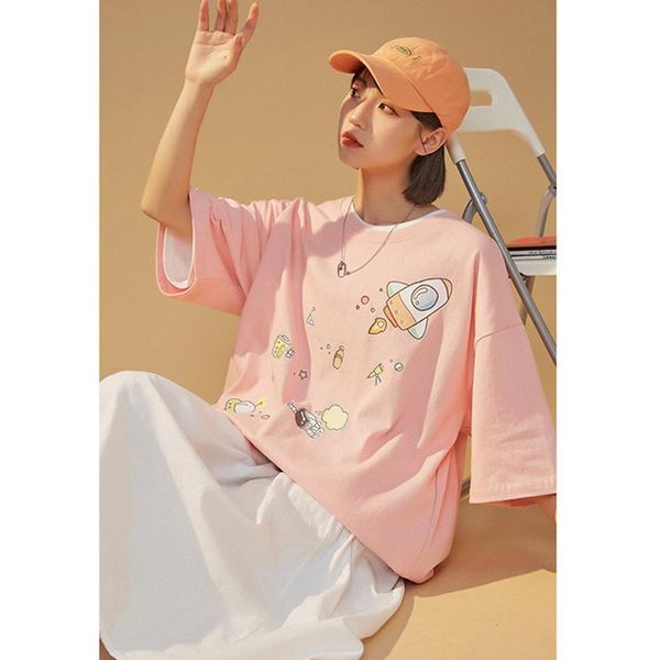 women's t-shirt tidal current clothing 2021 summer teenagers plus size tee pink short sleeve fashion harajuku clothes, White
women's t-shirt tidal current clothing 2021 summer teenagers plus size tee pink short sleeve fashion harajuku clothes, White
