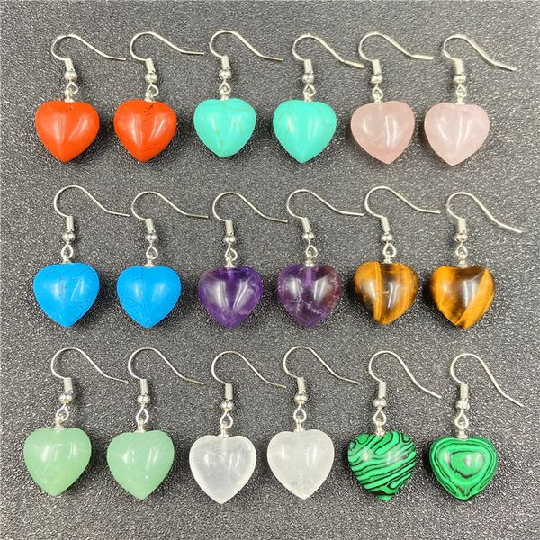 fashion love heart dangle natural stone earrings rose quartz healing crystal earings earring for women jewelry 16*18*10mm, Silver
fashion love heart dangle natural stone earrings rose quartz healing crystal earings earring for women jewelry 16*18*10mm, Silver