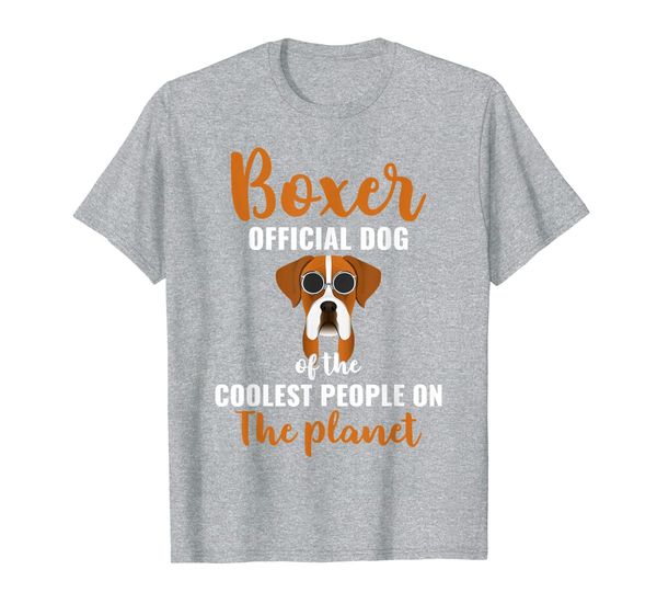 funny boxer official dog of the coolest people on the planet t-shirt, White;black