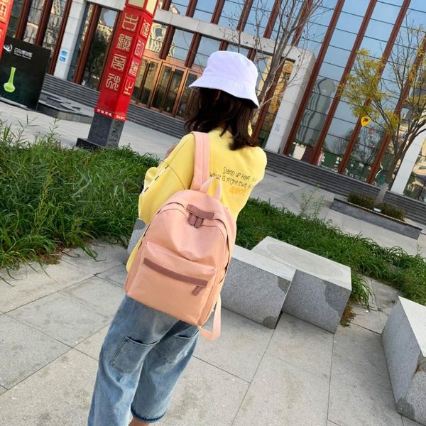 backpack school bag women's high students college style friend canvas