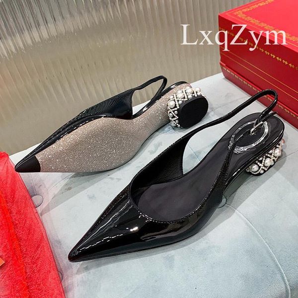 sandals fashion brand rome slip on women pointed toe pearl round heel decor buckle casual real leather pumps lazy shoes, Black
sandals fashion brand rome slip on women pointed toe pearl round heel decor buckle casual real leather pumps lazy shoes, Black
