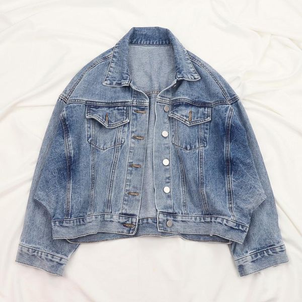 women's jackets 2021 autumn vintage blue denim jacket coat women basic chaqueta mujer loose batwing sleeve short jeans female outerwear, Black;brown
women's jackets 2021 autumn vintage blue denim jacket coat women basic chaqueta mujer loose batwing sleeve short jeans female outerwear, Black;brown