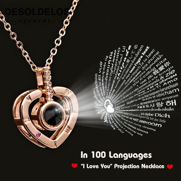 pendant necklaces rose gold 100 languages i love you projection necklace for women jewelry memory wedding valentine's day, Silver
pendant necklaces rose gold 100 languages i love you projection necklace for women jewelry memory wedding valentine's day, Silver