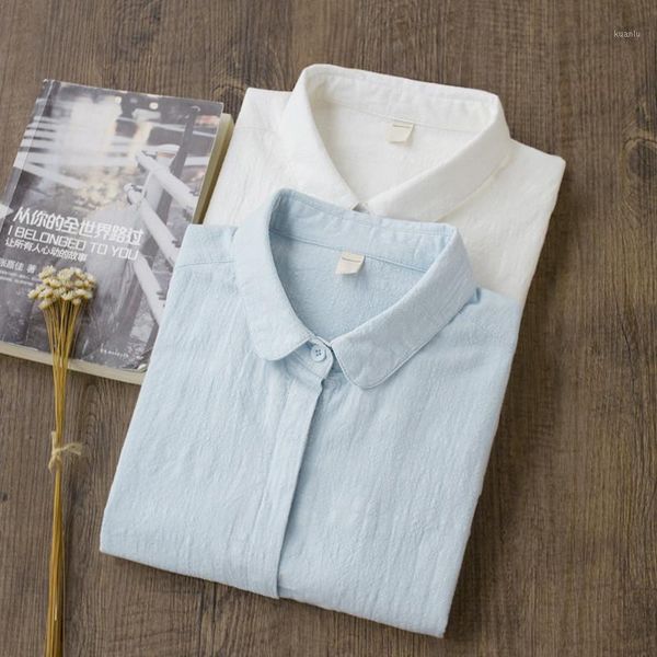 women's blouses & shirts 100% cotton shirt women blouse 2021 autumn long sleeve solid white slim female casual ladies blue
women's blouses & shirts 100% cotton shirt women blouse 2021 autumn long sleeve solid white slim female casual ladies blue