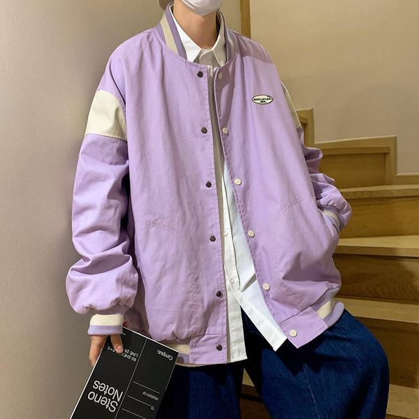 men's jackets 2021 casual baseball jacket autumn patchwork black/blue/purple/apricot men fashion coats outerwear overcoat 2xl, Black;brown
men's jackets 2021 casual baseball jacket autumn patchwork black/blue/purple/apricot men fashion coats outerwear overcoat 2xl, Black;brown