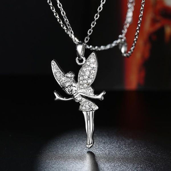 pendant necklaces 925 sterling silver/rose gold/black angel 18 inch zircon necklace for women fashion wedding party charm jewelry
pendant necklaces 925 sterling silver/rose gold/black angel 18 inch zircon necklace for women fashion wedding party charm jewelry