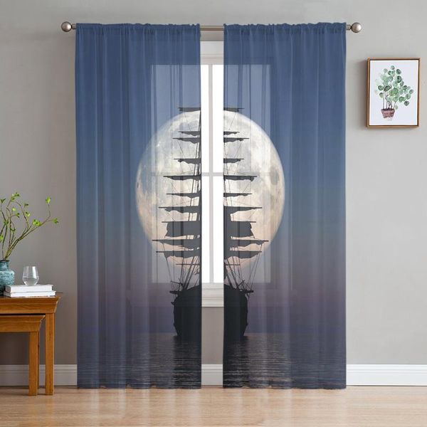 curtain & drapes full moon sea boat shadow window treatment tulle modern sheer curtains for kitchen living room the bedroom decoration
curtain & drapes full moon sea boat shadow window treatment tulle modern sheer curtains for kitchen living room the bedroom decoration
