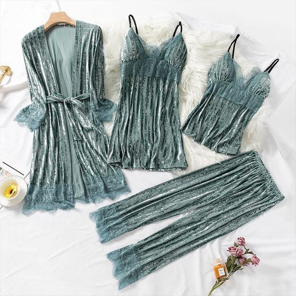 4pcs Velvet Pajamas Sets Autumn Women Sleepwear Winter Long Sleeve Shirts Pants Homewear Warm Pijamas Robe Lounge Suit, Black;red
4pcs Velvet Pajamas Sets Autumn Women Sleepwear Winter Long Sleeve Shirts Pants Homewear Warm Pijamas Robe Lounge Suit, Black;red