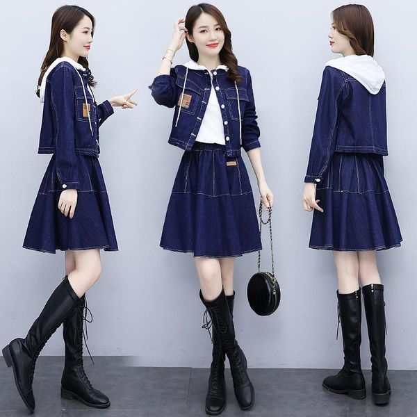 women's jackets denim suit skirt for women 2021 sweet temperament small size short two-piece set, Black;brown
women's jackets denim suit skirt for women 2021 sweet temperament small size short two-piece set, Black;brown