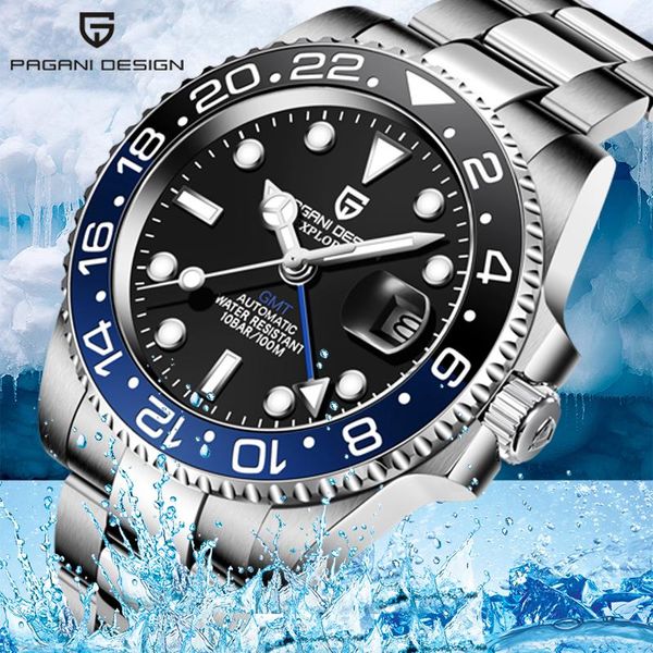 wristwatches pagani design mechanical watches mens luxury gmt automatic watch 40mm dial sapphire all steel 100m depth waterproof sports relo, Slivery;brown
wristwatches pagani design mechanical watches mens luxury gmt automatic watch 40mm dial sapphire all steel 100m depth waterproof sports relo, Slivery;brown