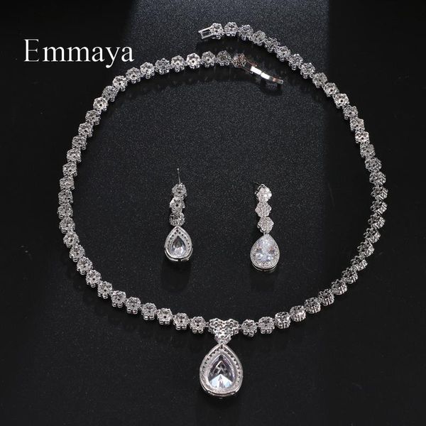 earrings & necklace emmaya classical waterdrop appearance design jewelry set for women&girls fashion party exquisite decoration fancy gift, Silver
earrings & necklace emmaya classical waterdrop appearance design jewelry set for women&girls fashion party exquisite decoration fancy gift, Silver