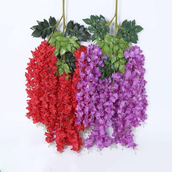 decorative flowers & wreaths artificial flower wisteria wall hanging plastic vine pendant violet home party wedding decoration fake
decorative flowers & wreaths artificial flower wisteria wall hanging plastic vine pendant violet home party wedding decoration fake