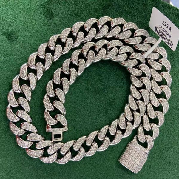 chains 14mm iced zircon cuban necklace chain hip hop jewelry gold color copper material cz clasp mens, Silver
chains 14mm iced zircon cuban necklace chain hip hop jewelry gold color copper material cz clasp mens, Silver