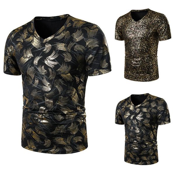 men's t-shirts summer plus size t-shirt, nightclub fashion casual bronzing printing short sleeve t-shirt 1314 xh17 n1lm, White;black
men's t-shirts summer plus size t-shirt, nightclub fashion casual bronzing printing short sleeve t-shirt 1314 xh17 n1lm, White;black