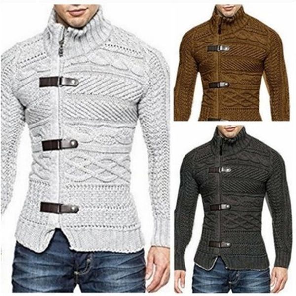 mens turtle neck sweaters fashion trend leather button long sleeves knit sweater designer male winter casual slim pullover, White;black
mens turtle neck sweaters fashion trend leather button long sleeves knit sweater designer male winter casual slim pullover, White;black