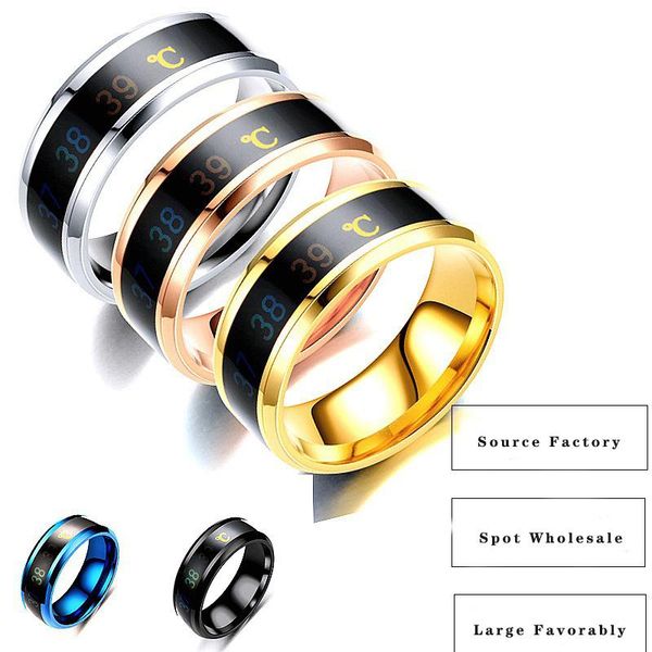 cluster rings fashion body temperature smart thermochromic titanium steel couple ring personality trend stainless men wholesale, Golden;silver
cluster rings fashion body temperature smart thermochromic titanium steel couple ring personality trend stainless men wholesale, Golden;silver