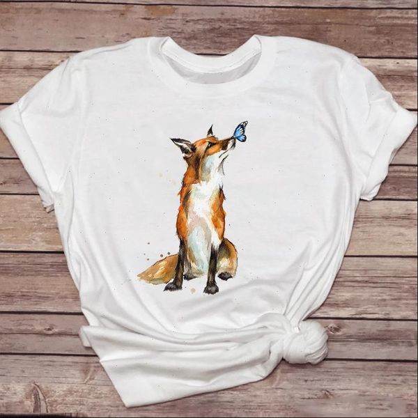 women t womens shirt shirts fox kawaii watercolor 90s style short sleeve fashion ladies print graphic lady female tee, White
women t womens shirt shirts fox kawaii watercolor 90s style short sleeve fashion ladies print graphic lady female tee, White