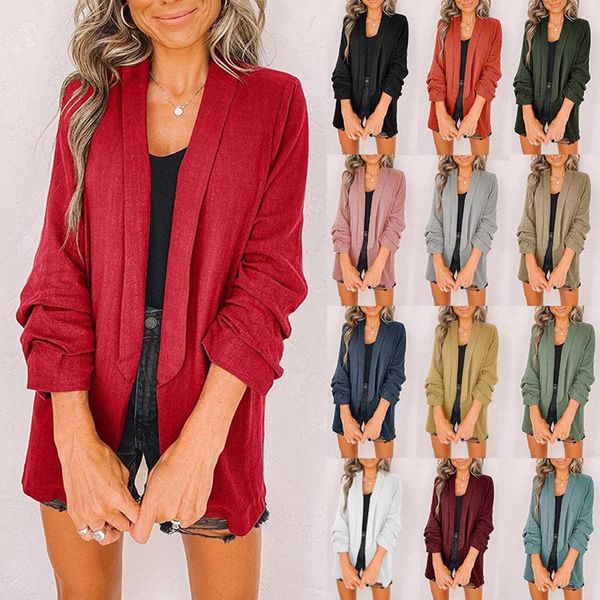 women's suits & blazers 2021 summer autumn elegant women workwear pink three quarter sleeve regular fit minimalist office lady pockets, White;black
women's suits & blazers 2021 summer autumn elegant women workwear pink three quarter sleeve regular fit minimalist office lady pockets, White;black