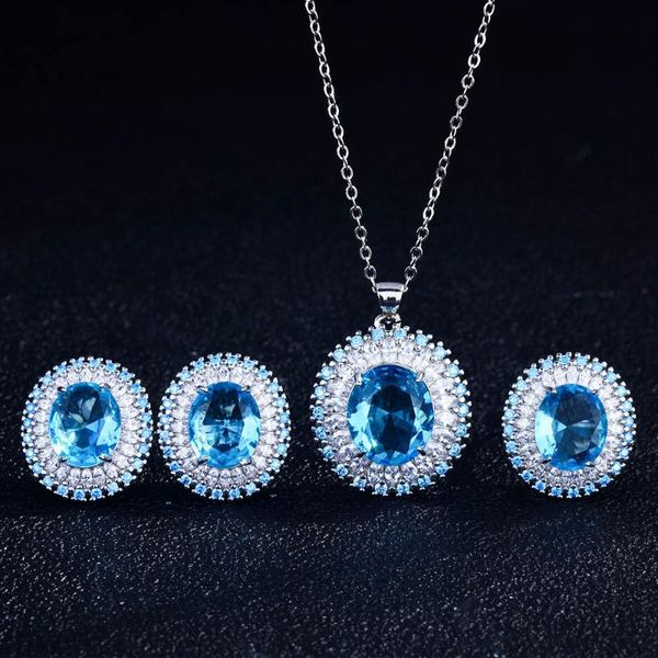 earrings & necklace 3 colors pendants/necklaces/earrings/rings jewelry sets stud oval-shape blue set rhinestones for women jewels, Silver
earrings & necklace 3 colors pendants/necklaces/earrings/rings jewelry sets stud oval-shape blue set rhinestones for women jewels, Silver