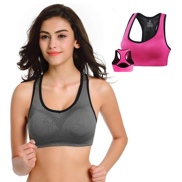 women's fitness sports bra breathable wirepadded push up gym-running yoga workout gym clothing, White;black