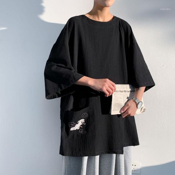 summer cotton linen t-shirt men's fashion embroidery casual tshirt men streetwear loose short-sleeved t shirt m-5xl t-shirts, White;black
summer cotton linen t-shirt men's fashion embroidery casual tshirt men streetwear loose short-sleeved t shirt m-5xl t-shirts, White;black