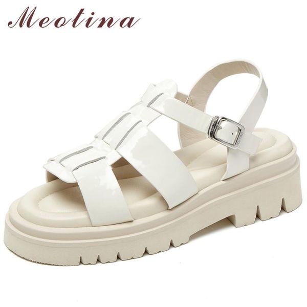 sandals meotina women gladiator shoes round toe platform thick heel ladies summer buckle strap footwear white, Black
sandals meotina women gladiator shoes round toe platform thick heel ladies summer buckle strap footwear white, Black