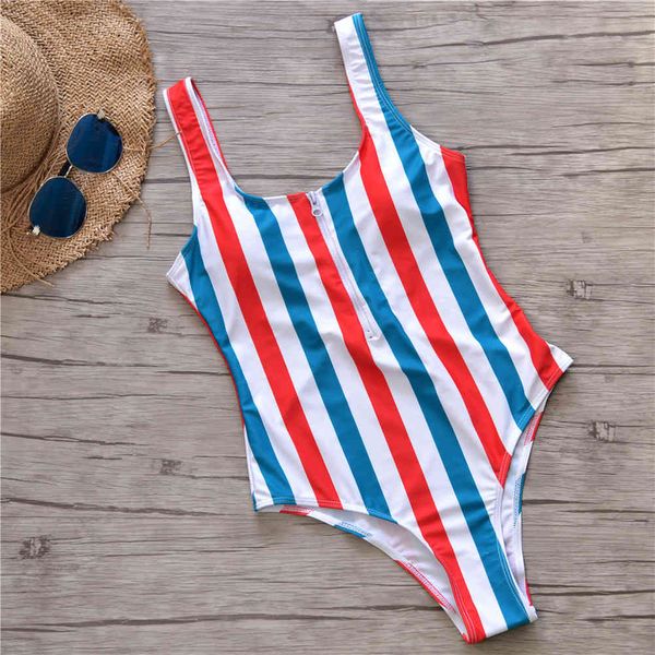 red white blue striped swimwear swimsuit women zipper monokini sport bodysuit beach bathing suit 210520, White;black
red white blue striped swimwear swimsuit women zipper monokini sport bodysuit beach bathing suit 210520, White;black
