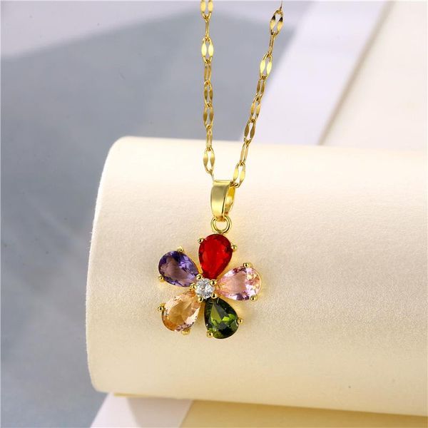 pendant necklaces zircon colorful flower necklace female choker mexico swetty, Silver
pendant necklaces zircon colorful flower necklace female choker mexico swetty, Silver