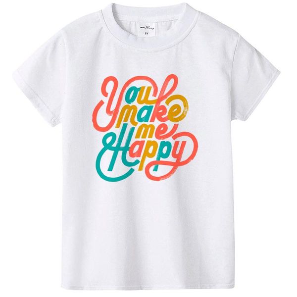 t-shirts you make me happy girls summer short sleeve tshirt white casual tee sisters family matching shirts fashion friend, Blue
t-shirts you make me happy girls summer short sleeve tshirt white casual tee sisters family matching shirts fashion friend, Blue