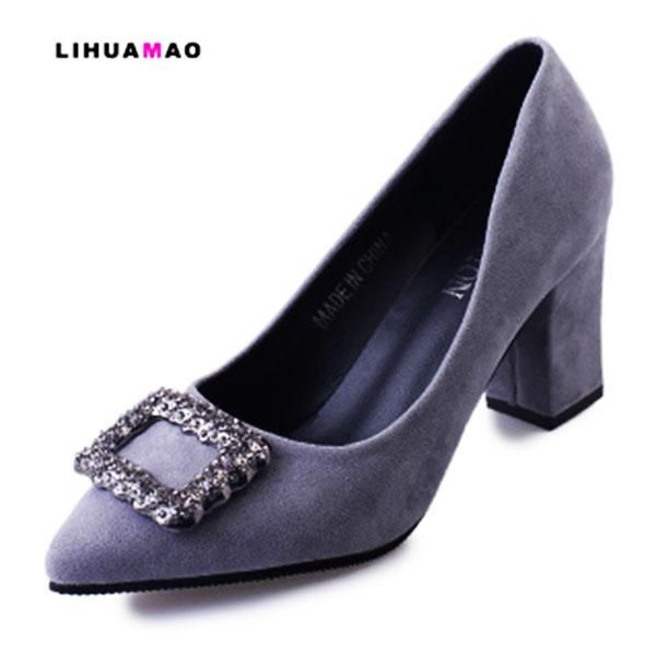dress shoes lihuamao suede women block heel pointed toe slip on ladies square heels pumps party wedding, Black
dress shoes lihuamao suede women block heel pointed toe slip on ladies square heels pumps party wedding, Black