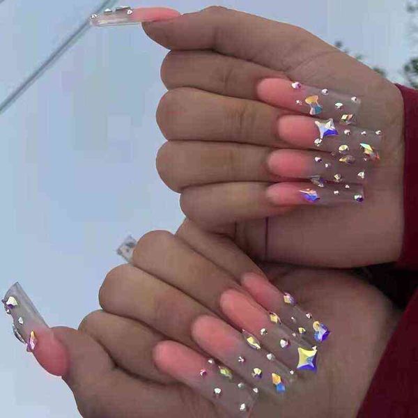 false nails 24pcs/set coffin fake nails european star pink gradient ballerina nail art full tips with sticker detachable false 220225, Red;gold
false nails 24pcs/set coffin fake nails european star pink gradient ballerina nail art full tips with sticker detachable false 220225, Red;gold