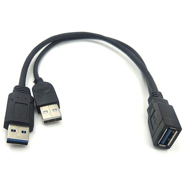 video cables & connectors black usb 3.0 female to dual male extra power data y extension cable for 2.5 inch mobile hard disk 
video cables & connectors black usb 3.0 female to dual male extra power data y extension cable for 2.5 inch mobile hard disk