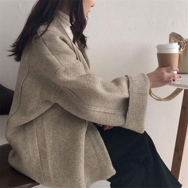 women's sweaters fashion autumn winter knit sweater women open front long sleeve cardigans thick loose casual solid cardigan outwear st, White;black
women's sweaters fashion autumn winter knit sweater women open front long sleeve cardigans thick loose casual solid cardigan outwear st, White;black