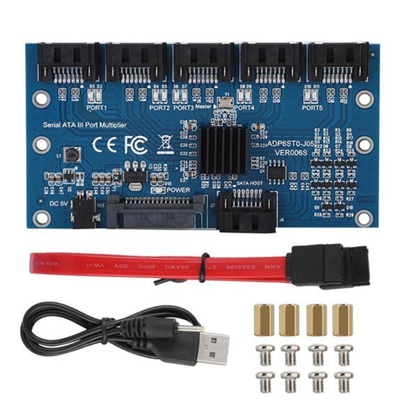 expansion card 1 to 5 port sata3.0 controller motherboard 6gbps multiplier sataport riser adapter for usb hubs
expansion card 1 to 5 port sata3.0 controller motherboard 6gbps multiplier sataport riser adapter for usb hubs