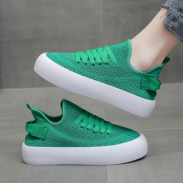 New Women Thick Bottom Shoes Breathable Flying Woven Pump Sneakers Ladies Casual Flat Lace-Up Trainers Girl White Chunky Sneaker, Black
New Women Thick Bottom Shoes Breathable Flying Woven Pump Sneakers Ladies Casual Flat Lace-Up Trainers Girl White Chunky Sneaker, Black
