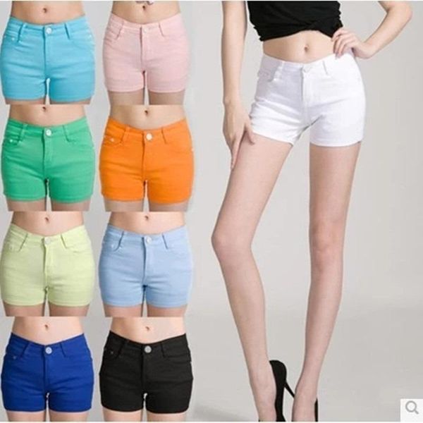 women's shorts 2021 denim women cotton candy color short jeans for mid waist black white feminino -85, White;black
women's shorts 2021 denim women cotton candy color short jeans for mid waist black white feminino -85, White;black