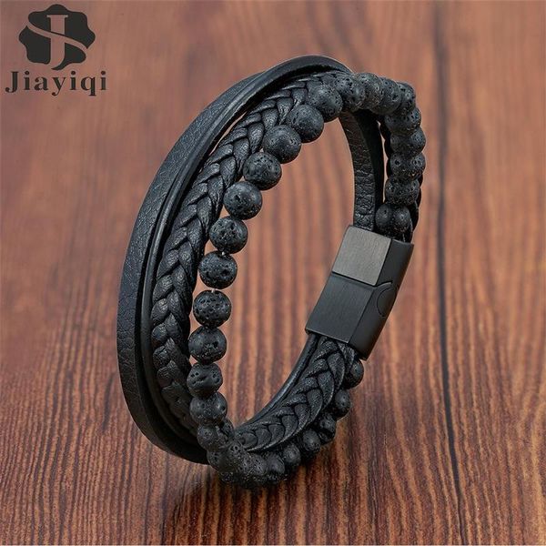 charm bracelets natural volcanic stone beaded mutilayer bracelet for men vintage stainless steel magnetic clasp wrap bangle jewelry gift, Golden;silver
charm bracelets natural volcanic stone beaded mutilayer bracelet for men vintage stainless steel magnetic clasp wrap bangle jewelry gift, Golden;silver