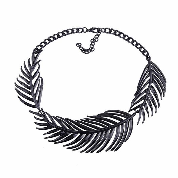 vintage gold silver black necklace punk leaf shaped loop hoop bib collar choker chain unique lovely hip hop jewelry gift chokers, Golden;silver
vintage gold silver black necklace punk leaf shaped loop hoop bib collar choker chain unique lovely hip hop jewelry gift chokers, Golden;silver