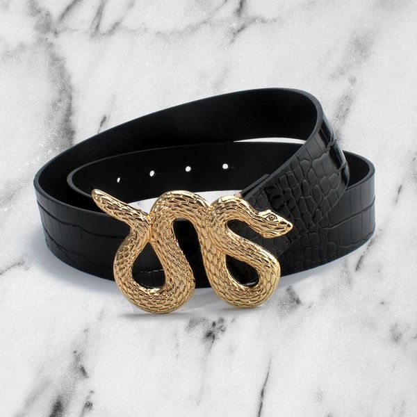 belts soft pu leather belt snake shape pin buckle women causal female jeans pants waist, Black;brown
belts soft pu leather belt snake shape pin buckle women causal female jeans pants waist, Black;brown
