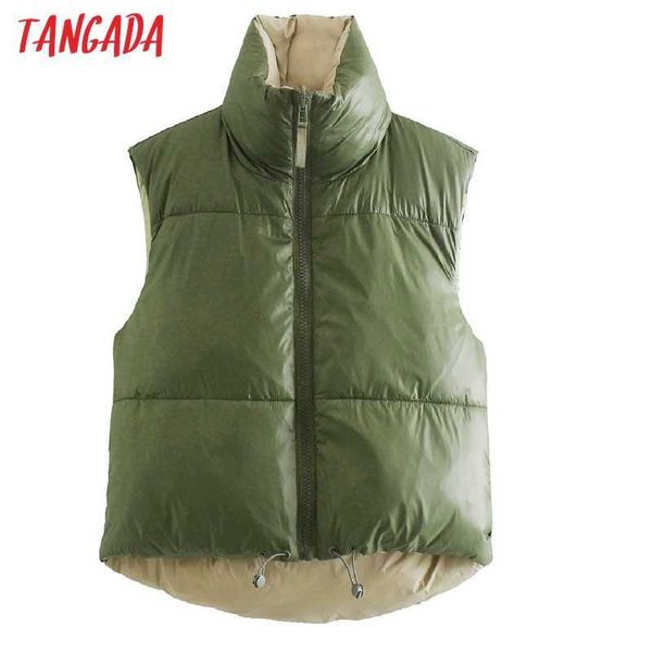 tangada women double side wear sleeveless waistcoat parkas thick zipper pockets female warm elegant coat qj109 210609, Black;white
tangada women double side wear sleeveless waistcoat parkas thick zipper pockets female warm elegant coat qj109 210609, Black;white