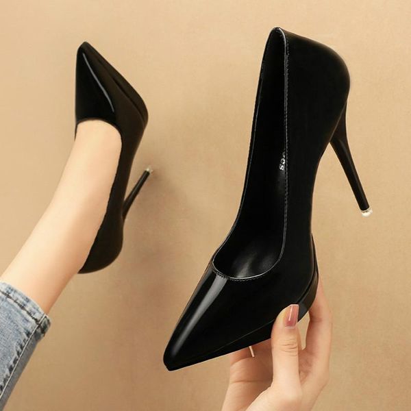 dress shoes summer women fashion pumps pointed toe thin heels shallow nightclub occupation 12cm high slip-on, Black 
dress shoes summer women fashion pumps pointed toe thin heels shallow nightclub occupation 12cm high slip-on, Black