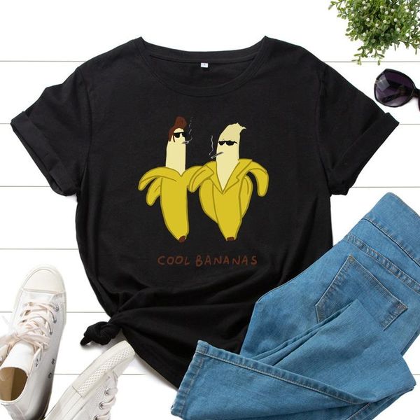 women's t-shirt women short sleeve summer cotton 100% cool bananas printing graphic fashion casual clothes female regular loose tee, White
women's t-shirt women short sleeve summer cotton 100% cool bananas printing graphic fashion casual clothes female regular loose tee, White