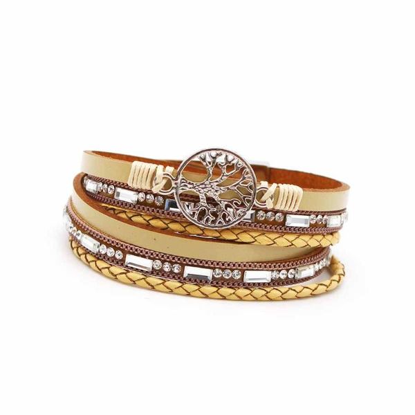 tennis 2021 braided wrap leather bracelets for women vintage rhinestone tree of life charm bracelet ethnic wristbands jewelry, Golden;silver
tennis 2021 braided wrap leather bracelets for women vintage rhinestone tree of life charm bracelet ethnic wristbands jewelry, Golden;silver