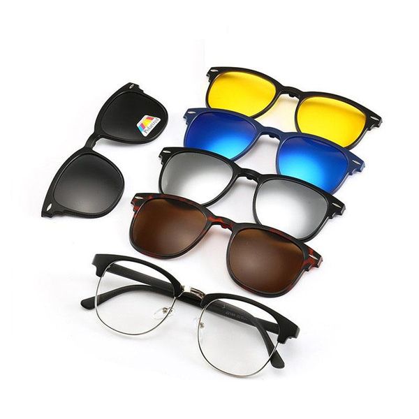 in 1 magnetic sunglass clip on glasses men women ultra-light tr90 polarized uv400 prescription optic frame 6pcs/1set sunglasses, White;black
in 1 magnetic sunglass clip on glasses men women ultra-light tr90 polarized uv400 prescription optic frame 6pcs/1set sunglasses, White;black