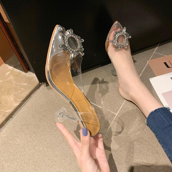 women sandals pvc jelly crystal heel transparent clear high heels summer pumps shoes size 41 42, Black
women sandals pvc jelly crystal heel transparent clear high heels summer pumps shoes size 41 42, Black