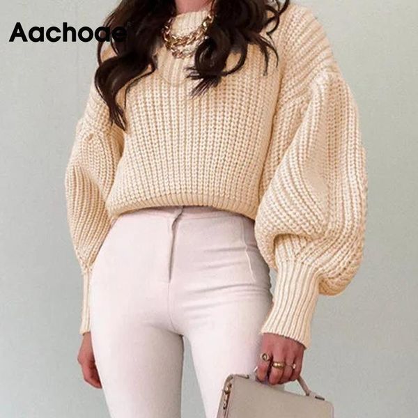 aachoae chic women lantern long sleeve sweaters 2021 solid color casual o neck knitted jumpers fashion ladies pullover women's, White;black
aachoae chic women lantern long sleeve sweaters 2021 solid color casual o neck knitted jumpers fashion ladies pullover women's, White;black